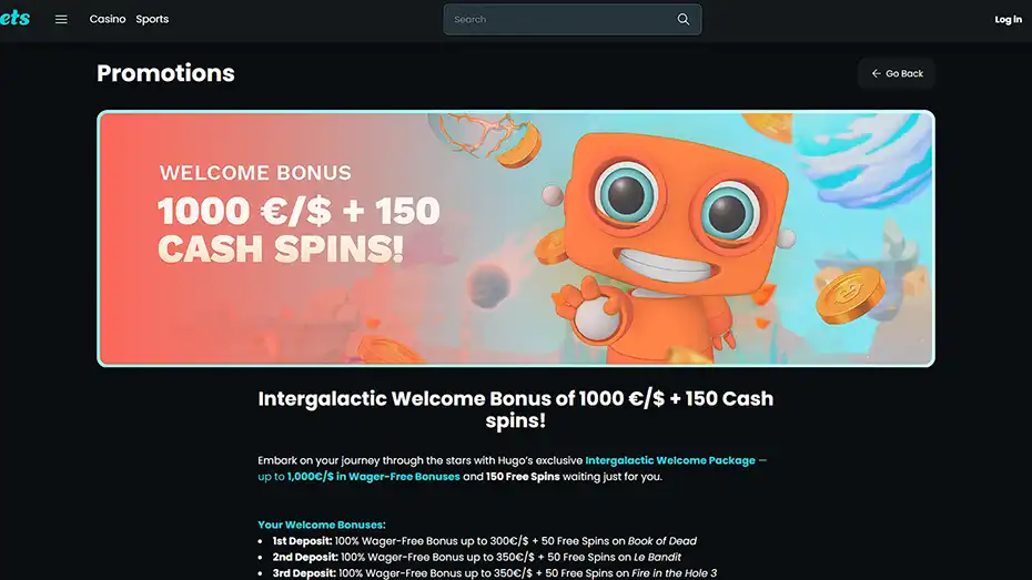 happy hugo bonus